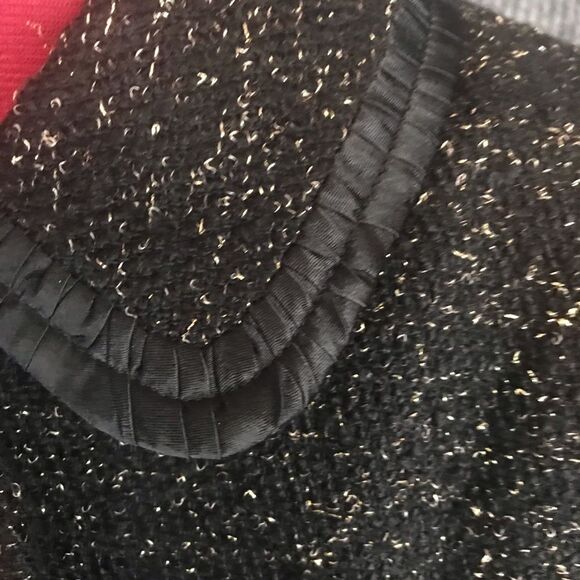 Kasper Skirt Suit Woman Petite Size 10P Black & Gold 2-Piece Set Blazer & Skirt - Picture 6 of 11